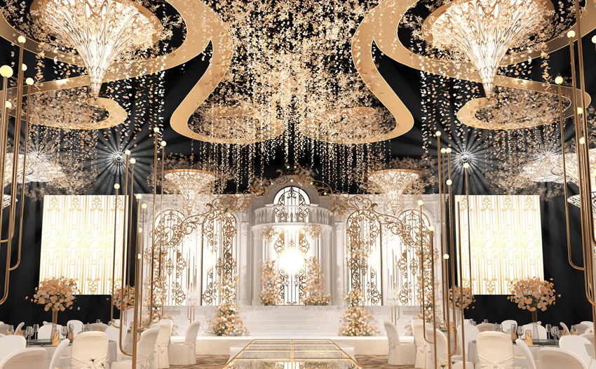 上城花木兰喜事汇金色大厅效果展示